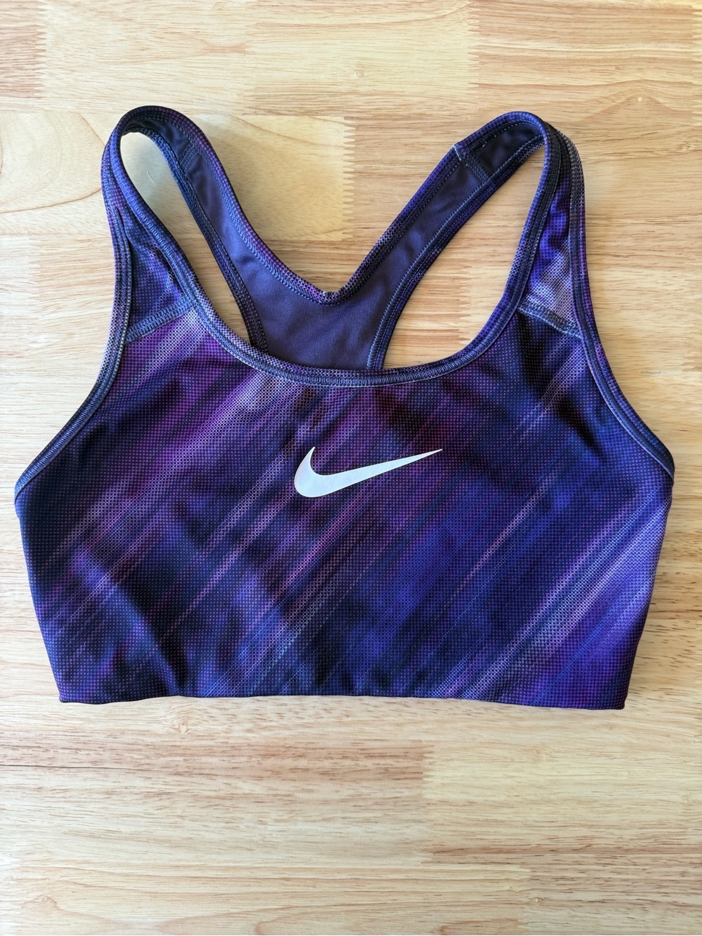 Nike Dri-FIT Purple Galaxy Print Racerback Sports Bra